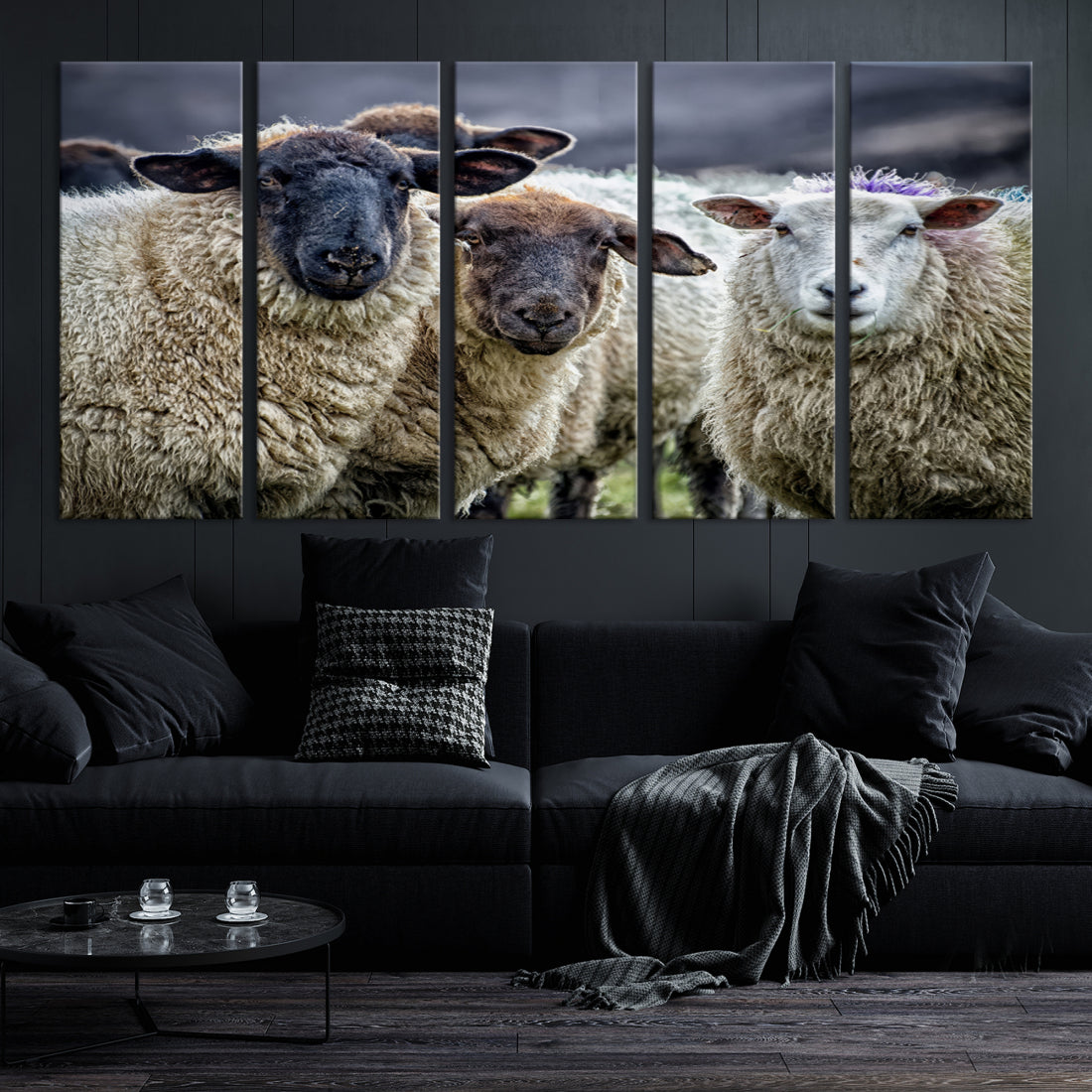 Sheep Domestic Animal Canvas Wall Art Canvas Print
