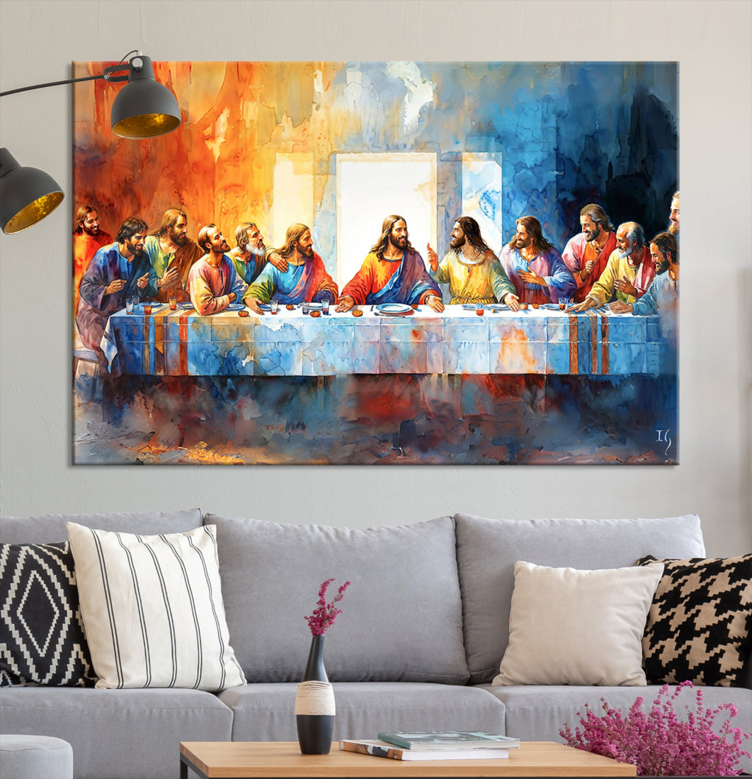 Jesus Christ Wall Art Canvas Print The Last Supper Christian Artwork for Wall Decor