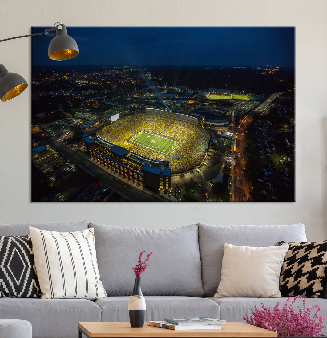 Michigan Canvas Wall Art Football gifts Sport Canvas Print Stadium