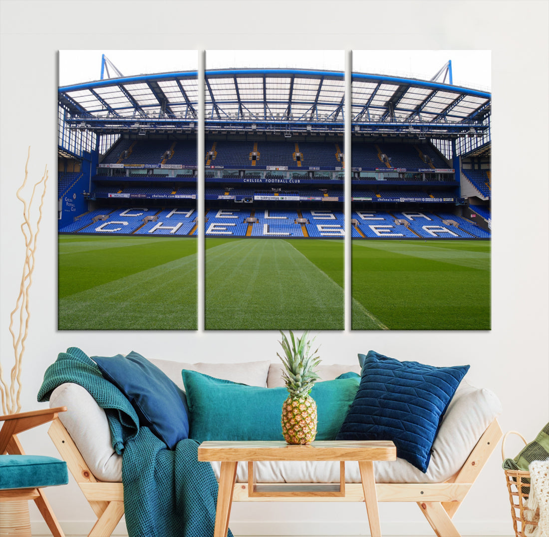 Chelsea Stadium Wall Art Stamford Bridge Canvas Print Soccer Football Fan Gift