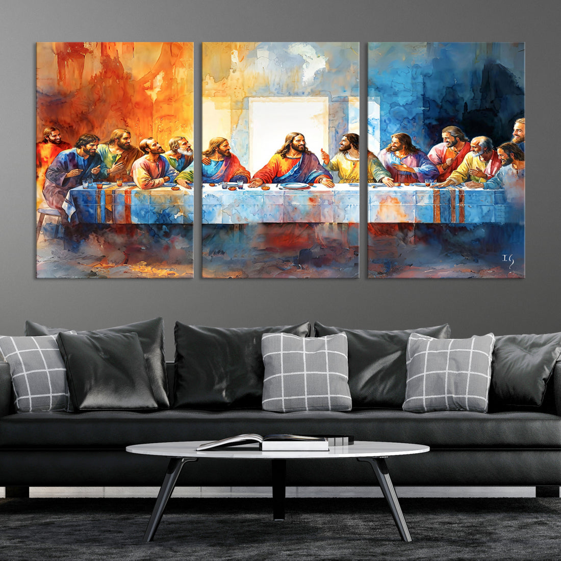 Jesus Christ Wall Art Canvas Print The Last Supper Christian Artwork for Wall Decor