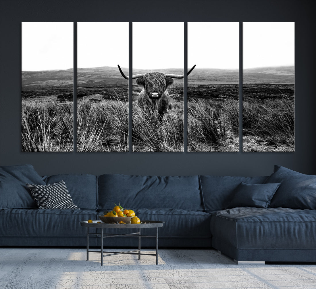 Scottish Highland Cow to Your Farmhouse with Our Wall Art Canvas Print