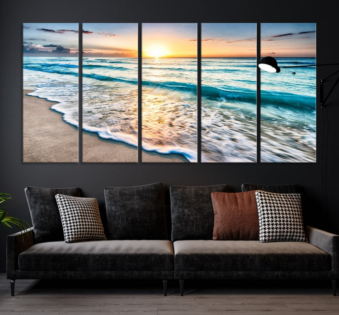 Bring the Beauty of a Fantastic Beach Island Sunset to Your Home with Our Wall Art Canvas PrintA Relaxing Decor Piece