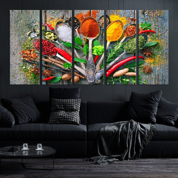 Add a Touch of Flavor to Your Kitchen with Our Large Spice Wall Art Canvas PrintA Decorative & Inspiring Decor