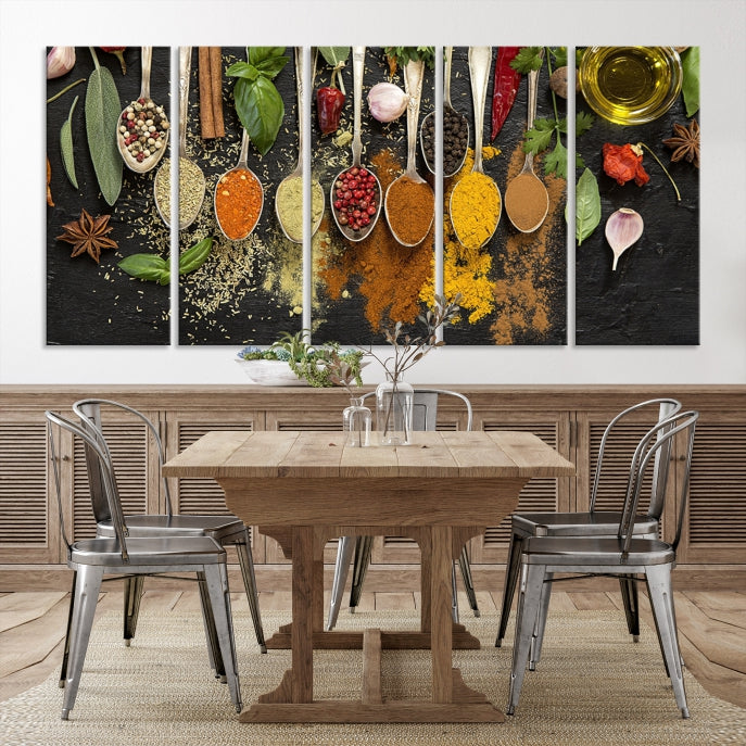 Kitchen Spice Wall Art Canvas Print
