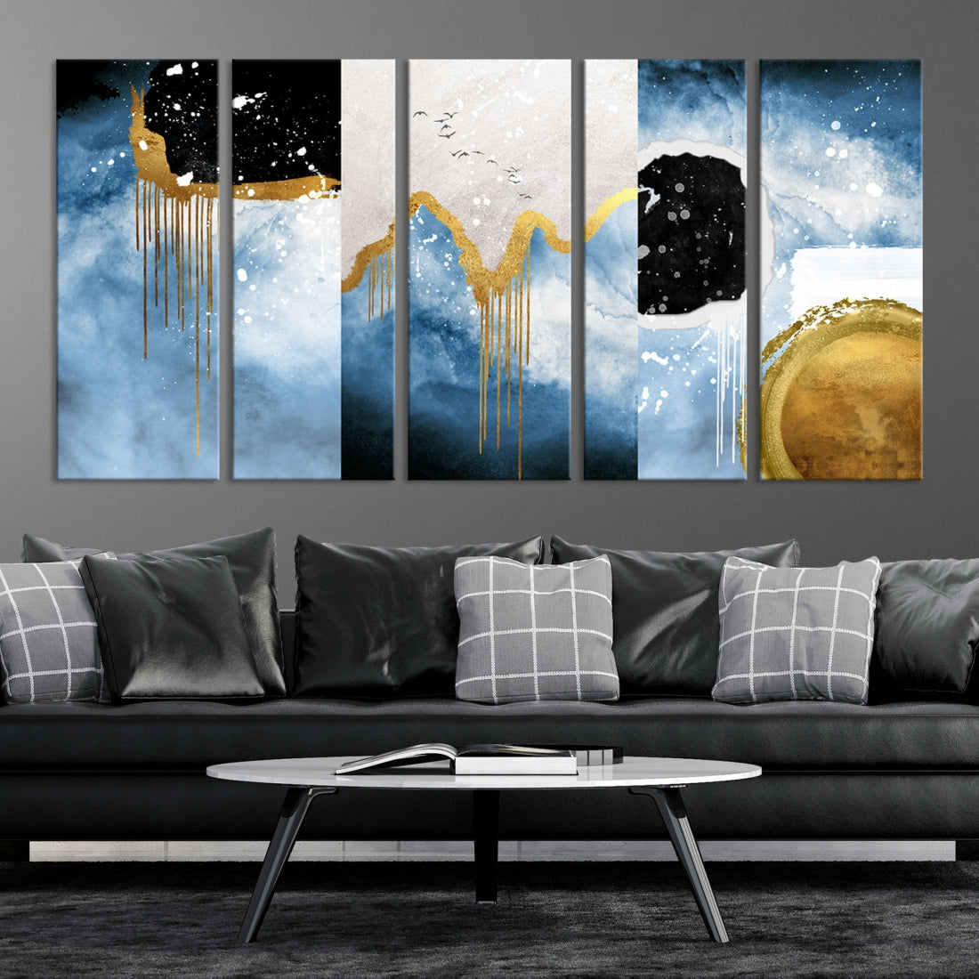 Contemporary Abstract Wall Art Print Modern Canvas Painting Ready to Hang