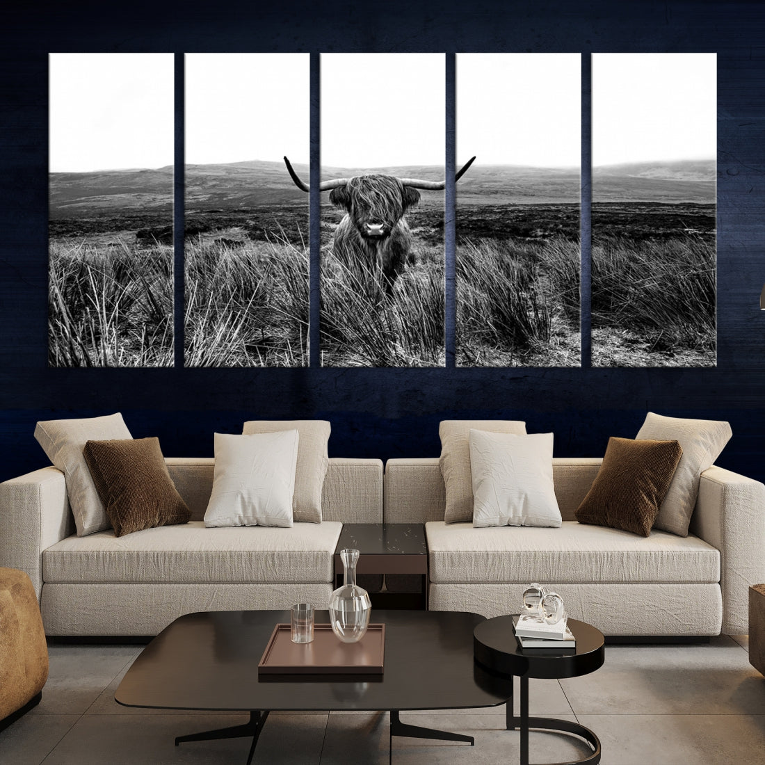 Scottish Highland Cow to Your Farmhouse with Our Wall Art Canvas Print