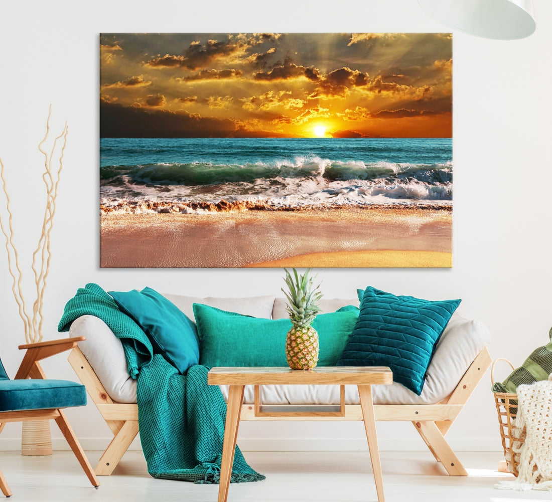 Great Sunset Landscape Wall Art Canvas Print for Living Room Office Home Decor