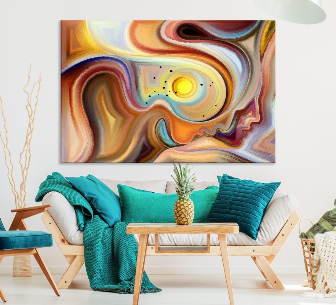 Mystery Beauty to Your Home with Our Abstract Human Figures Wall Art Canvas Print