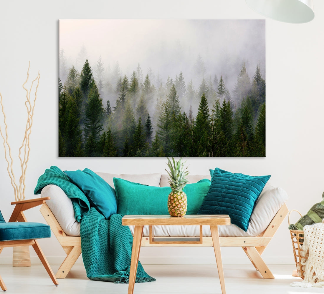 Forest Print, Set of Print, Foggy Nature Poster Forest Piece Set Nordic Photography Misty Forest Photo Foggy