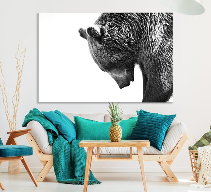 Large Wall Art Wild Bears Canvas PrintFramedReady to Hang