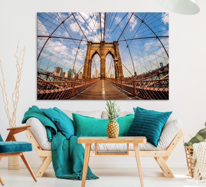 Large Brooklyn Bridge Wall Art Cityscape Canvas Print