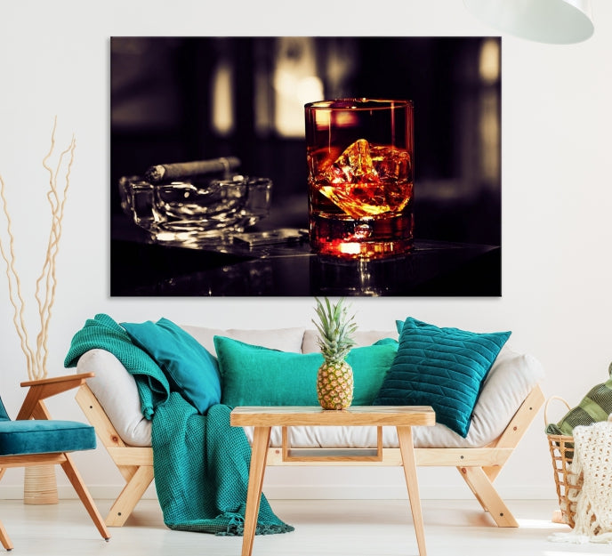 Upgrade Your Kitchen with a Touch of Whiskey & Modern StyleOur Wall Art Canvas Print Decor Piece