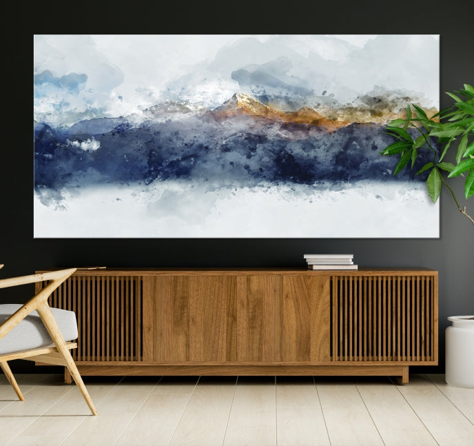 Abstract Mountain Large Wall Art Canvas Print