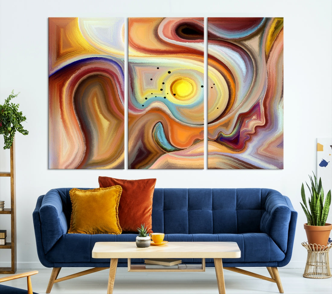 Mystery Beauty to Your Home with Our Abstract Human Figures Wall Art Canvas Print