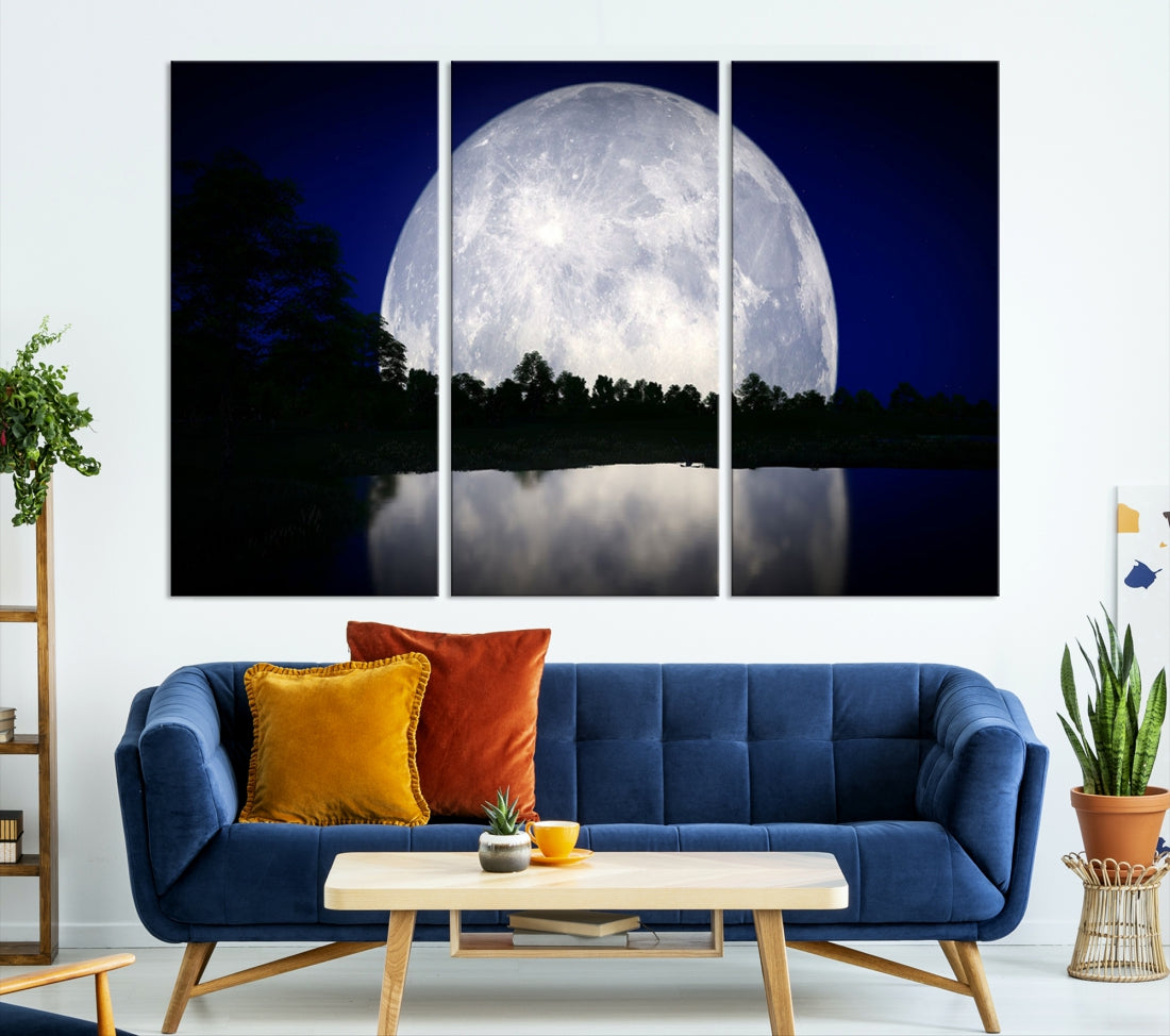 MoonGlade Full Moon Wall Art Canvas Print