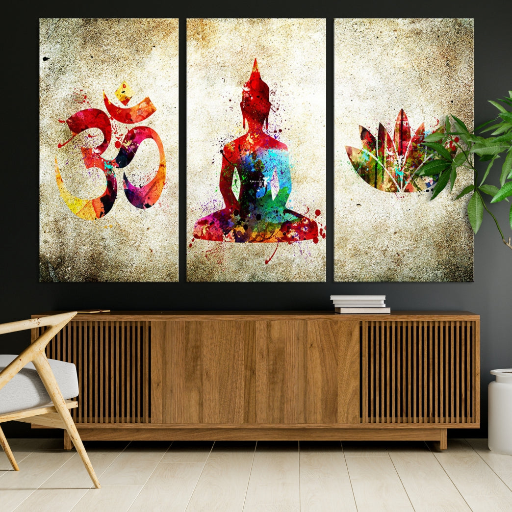 Buddha Wall Art, Meditation Canvas, Buddha Poster, Buddhist Print, Meditation Wall Art,