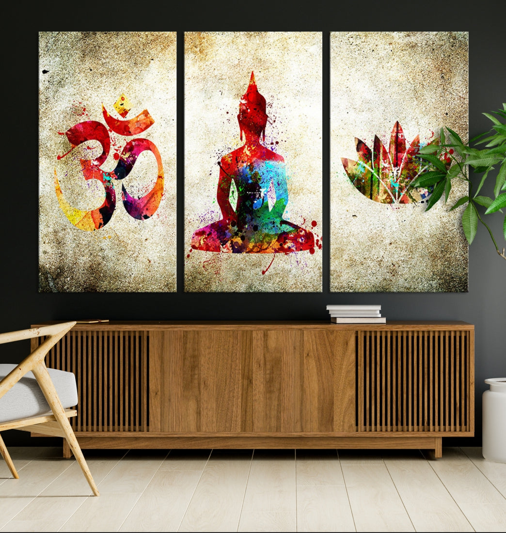 Buddha Wall Art, Meditation Canvas, Buddha Poster, Buddhist Print, Meditation Wall Art,