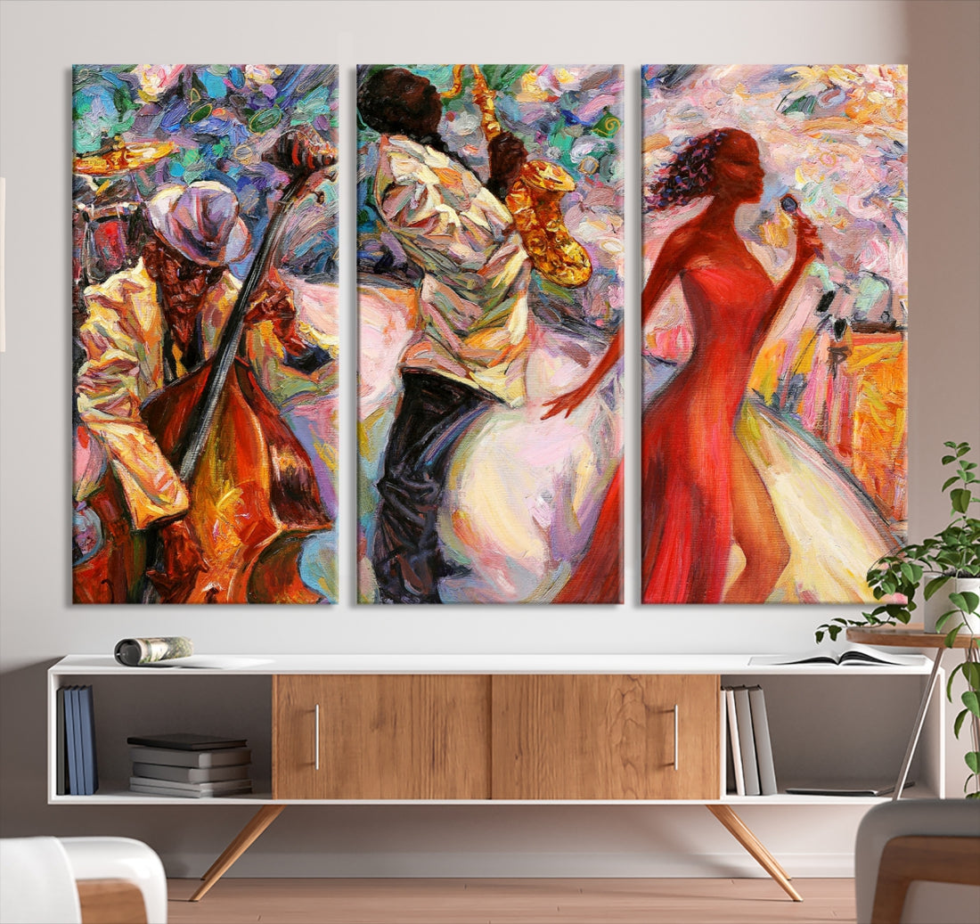 Celebrate the Legacy of Afro American Jazz Musicians with Our Abstract Wall Art Canvas PrintA Must-Have Piece