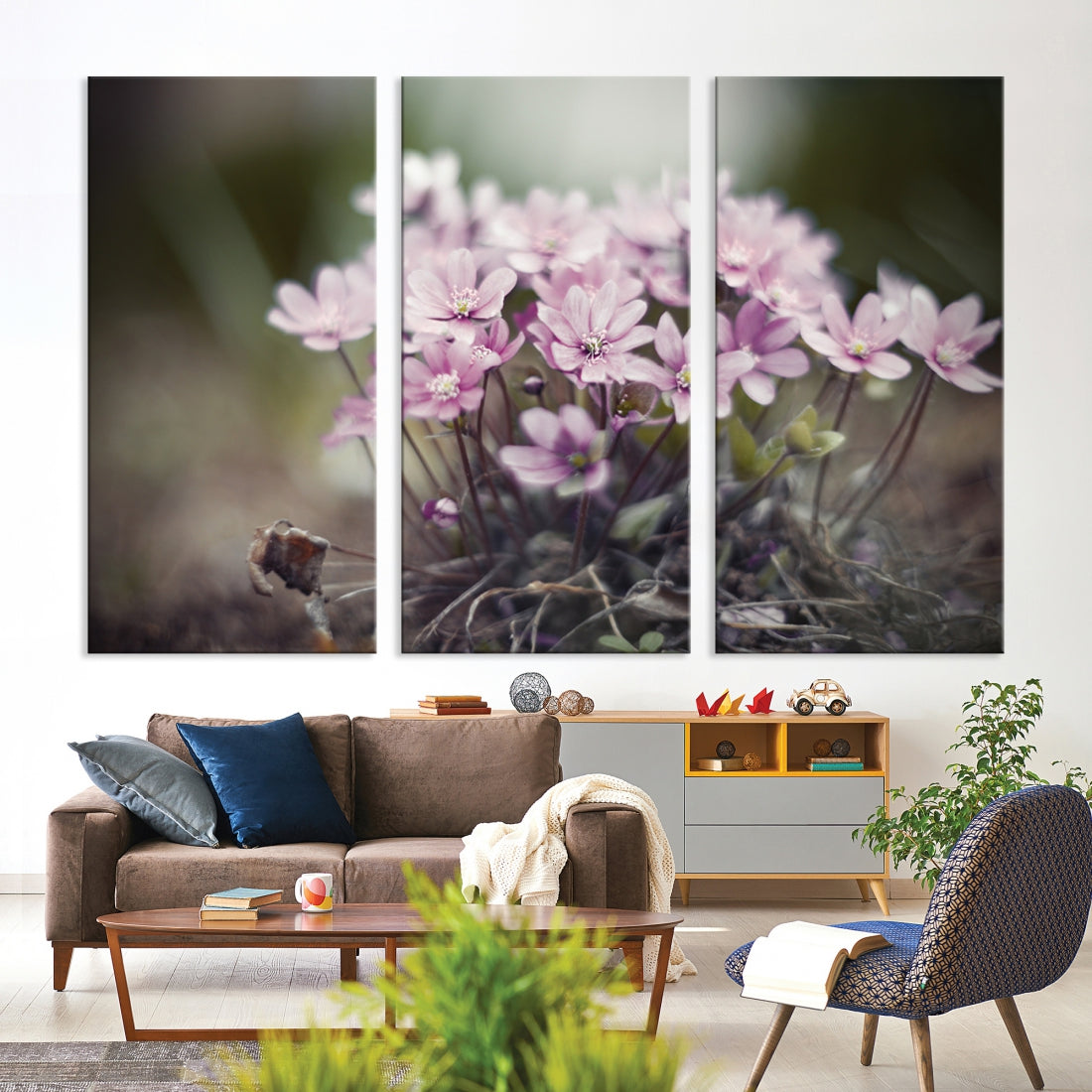 Large Floral Wall Art Canvas Print