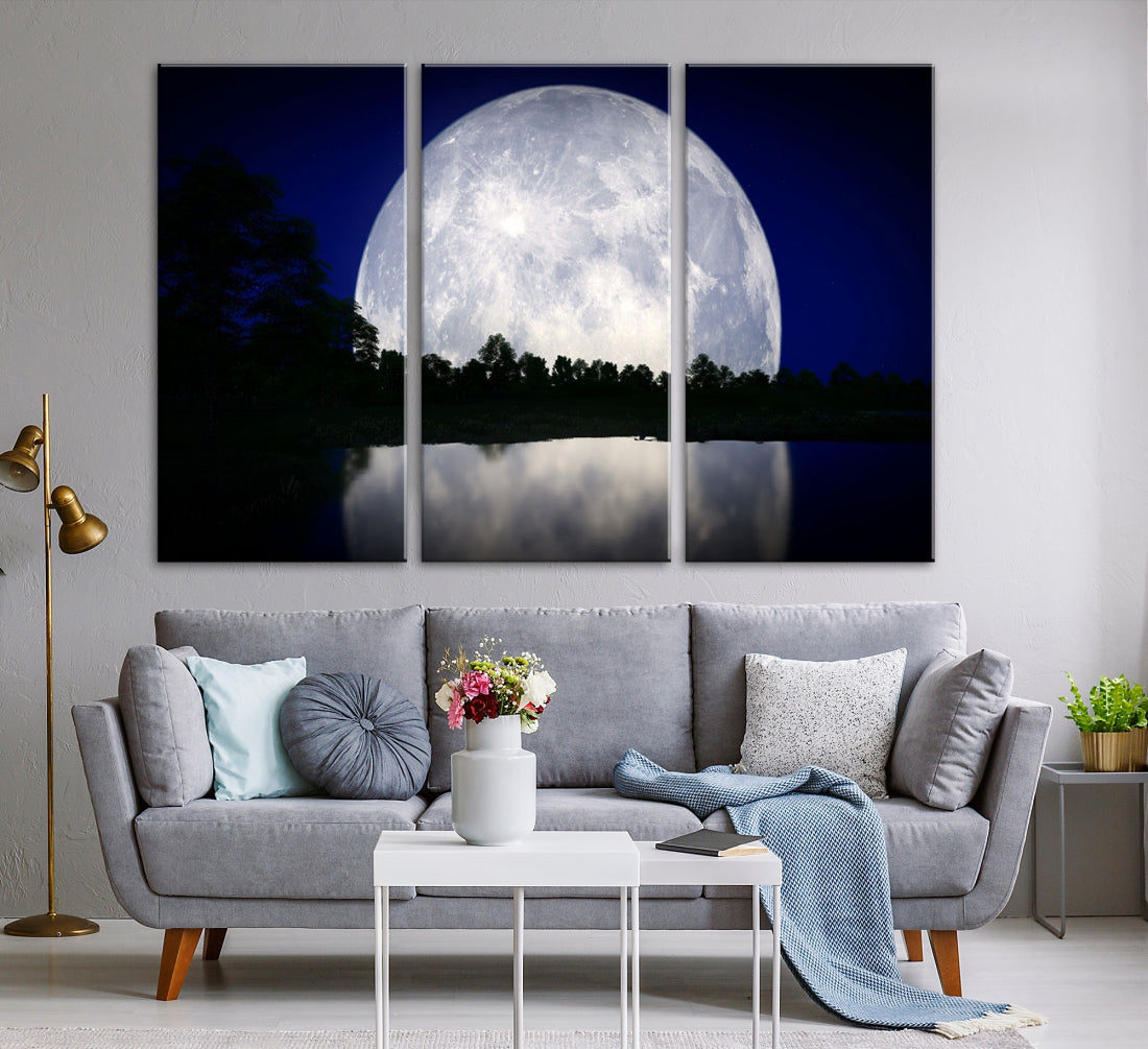MoonGlade Full Moon Wall Art Canvas Print