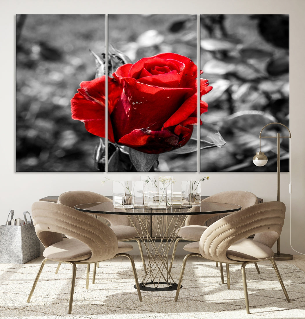 Rose Canvas Wall Art Red Rose Canvas Print Extra Large Wall Art