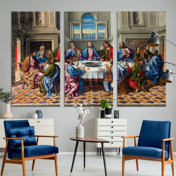 The Last Supper Jesus Religious Artwork Large Canvas Wall Art Giclee Print