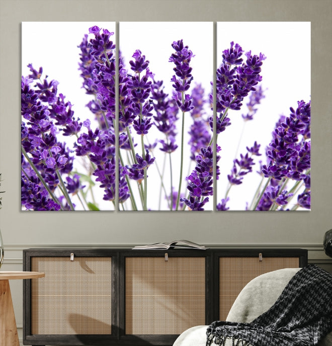 Lavender Flowers Lilac Large Wall Art Floral Canvas Print