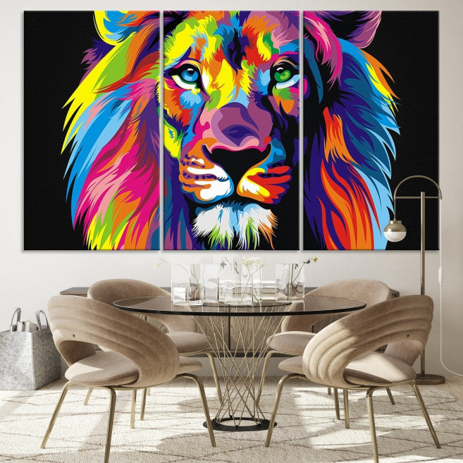 Abstract Lion Wall Art Print Trendy Luxury Wall Art Modern Canvas Wall Decor