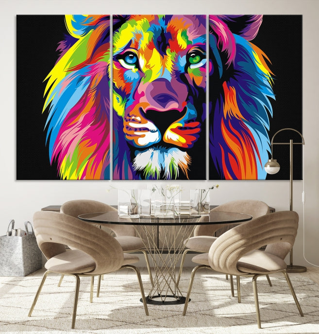 Abstract Lion Wall Art Print Trendy Luxury Wall Art Modern Canvas Wall Decor