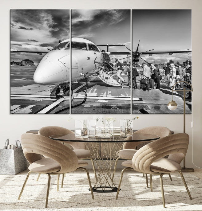 Narrow Body Aircraft Large Wall Art Vintage Airplane Canvas Print