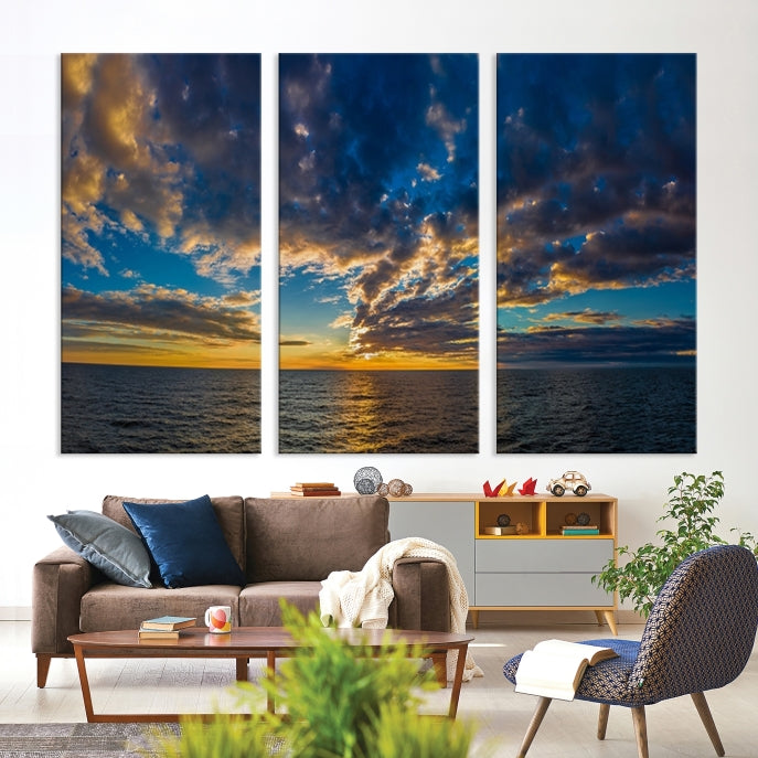 Very Colorful Clouds on the Sky Large Canvas Print