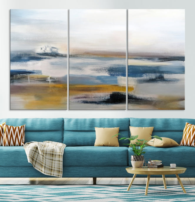 Pastel Abstract Painting Canvas Wall Art Giclee Print for Living Room Decor
