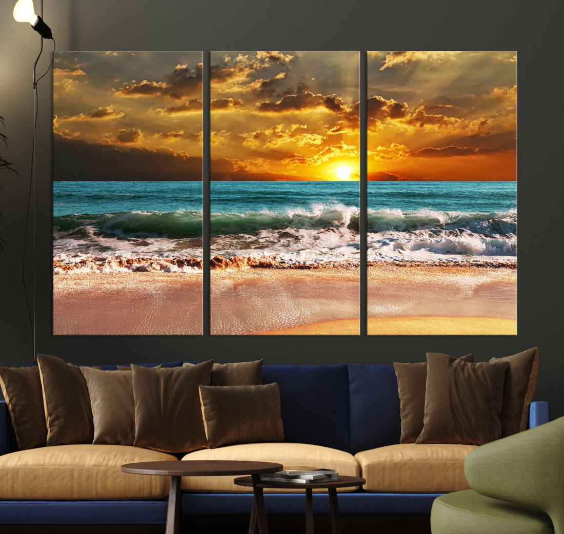Great Sunset Landscape Wall Art Canvas Print for Living Room Office Home Decor