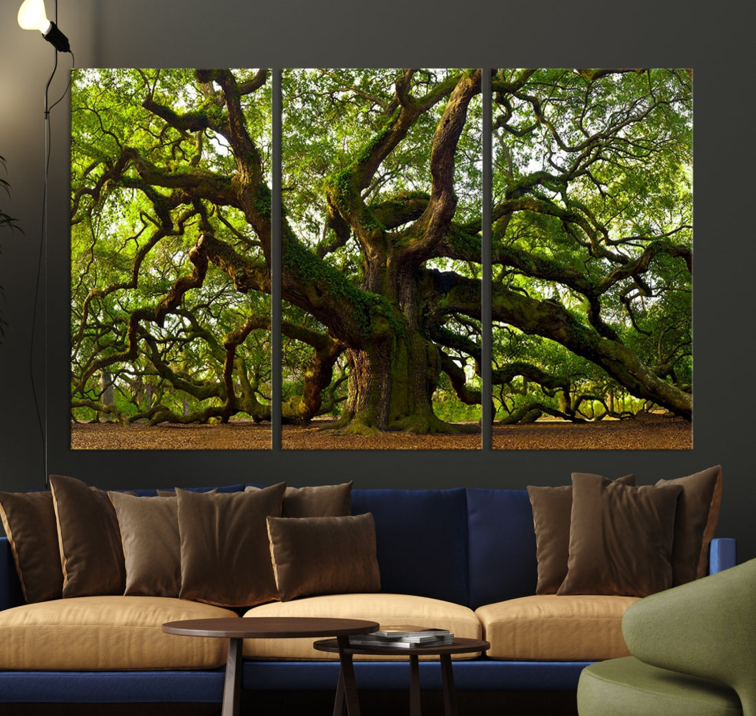 Large Mighty Angel Oak Wall Art | Angel Oak Tree Art Print | Large Canvas Print | Framed Canvas | Extra Large Wall Art |