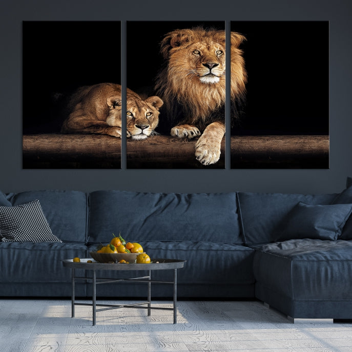 Extra Large Lion Photography Wall Art Animal Print Canvas Wall Decor