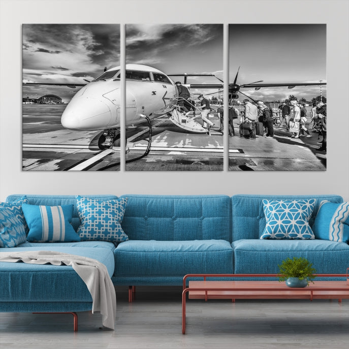 Narrow Body Aircraft Large Wall Art Vintage Airplane Canvas Print