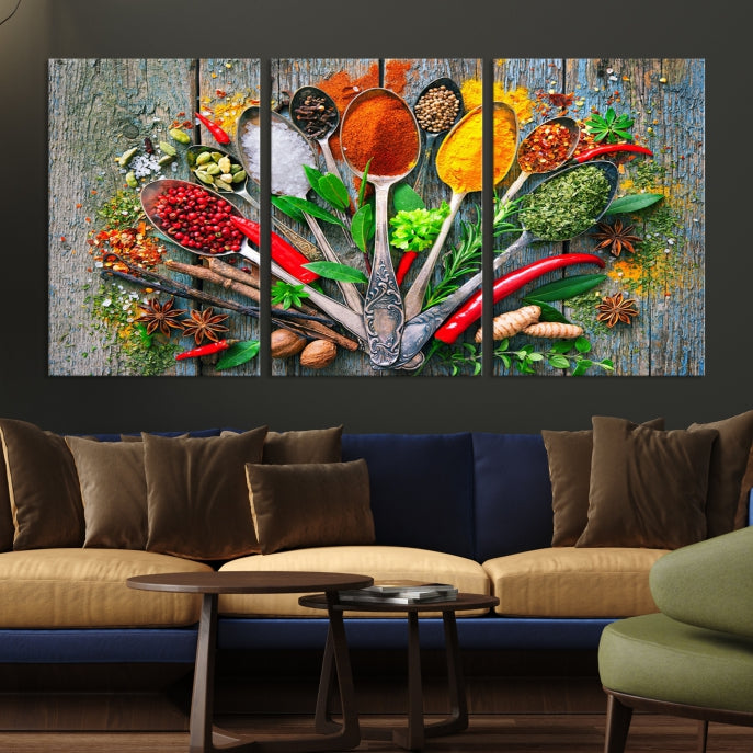 Add a Touch of Flavor to Your Kitchen with Our Large Spice Wall Art Canvas PrintA Decorative & Inspiring Decor