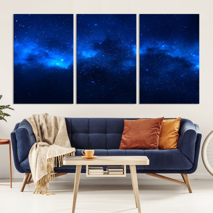 Nebula Clouds Night Sky Large Canvas Print Space Stars Wall Art Print