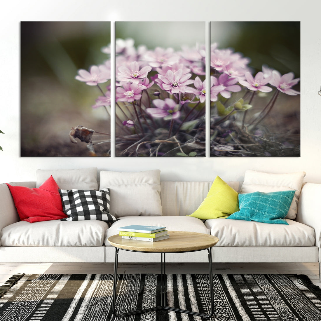 Large Floral Wall Art Canvas Print