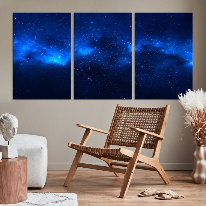Nebula Clouds Night Sky Large Canvas Print Space Stars Wall Art Print