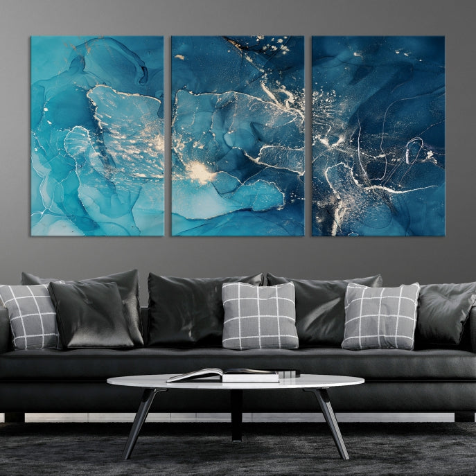 Extra Large Abstract Marble Wall Decor Canvas Art Print