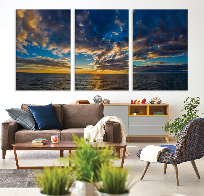 Very Colorful Clouds on the Sky Large Canvas Print