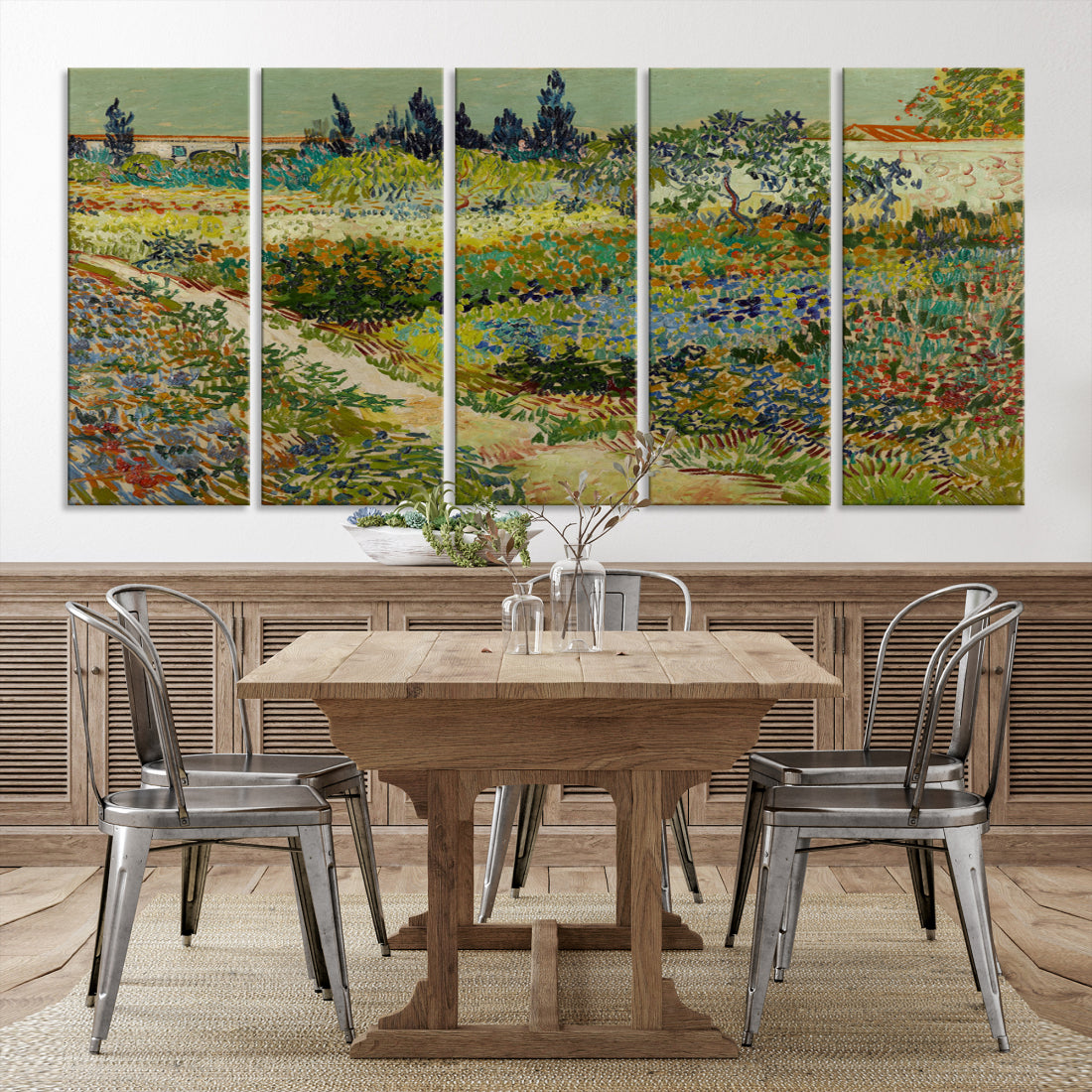 Van Gogh Print Garden at Arles Wall Art Canvas Wall Decor Modern art framed