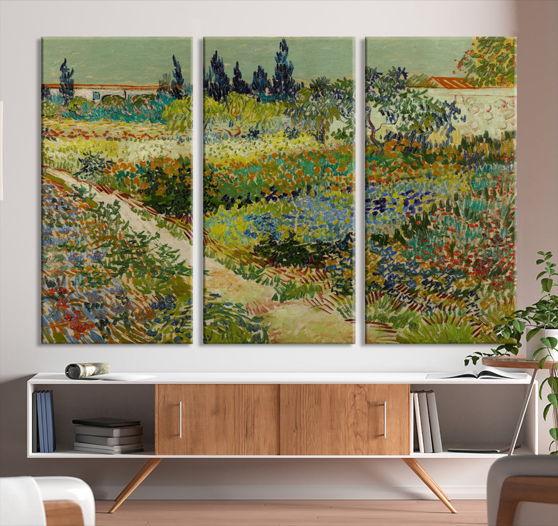 Van Gogh Print Garden at Arles Wall Art Canvas Wall Decor Modern art framed