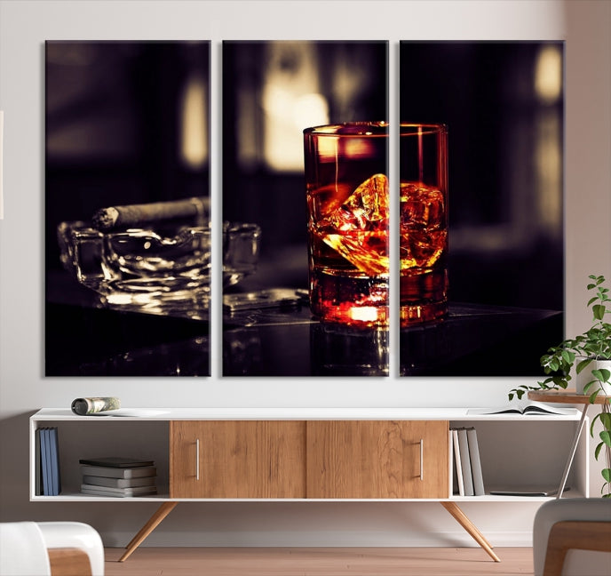 Upgrade Your Kitchen with a Touch of Whiskey & Modern StyleOur Wall Art Canvas Print Decor Piece