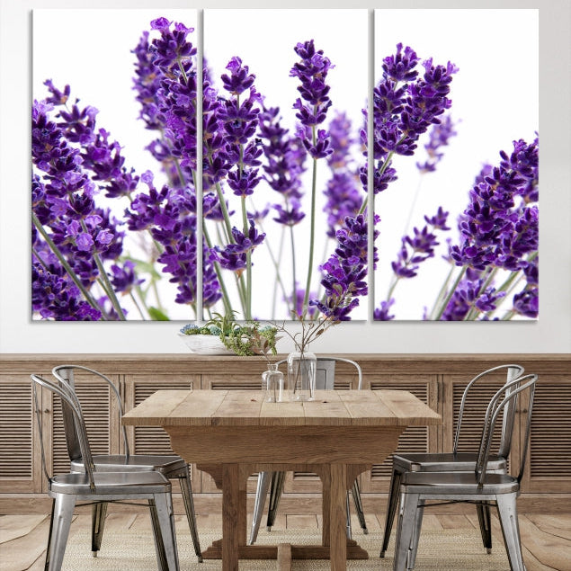 Lavender Flowers Lilac Large Wall Art Floral Canvas Print