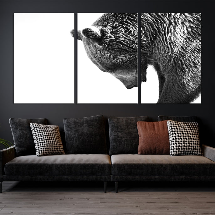 Large Wall Art Wild Bears Canvas PrintFramedReady to Hang